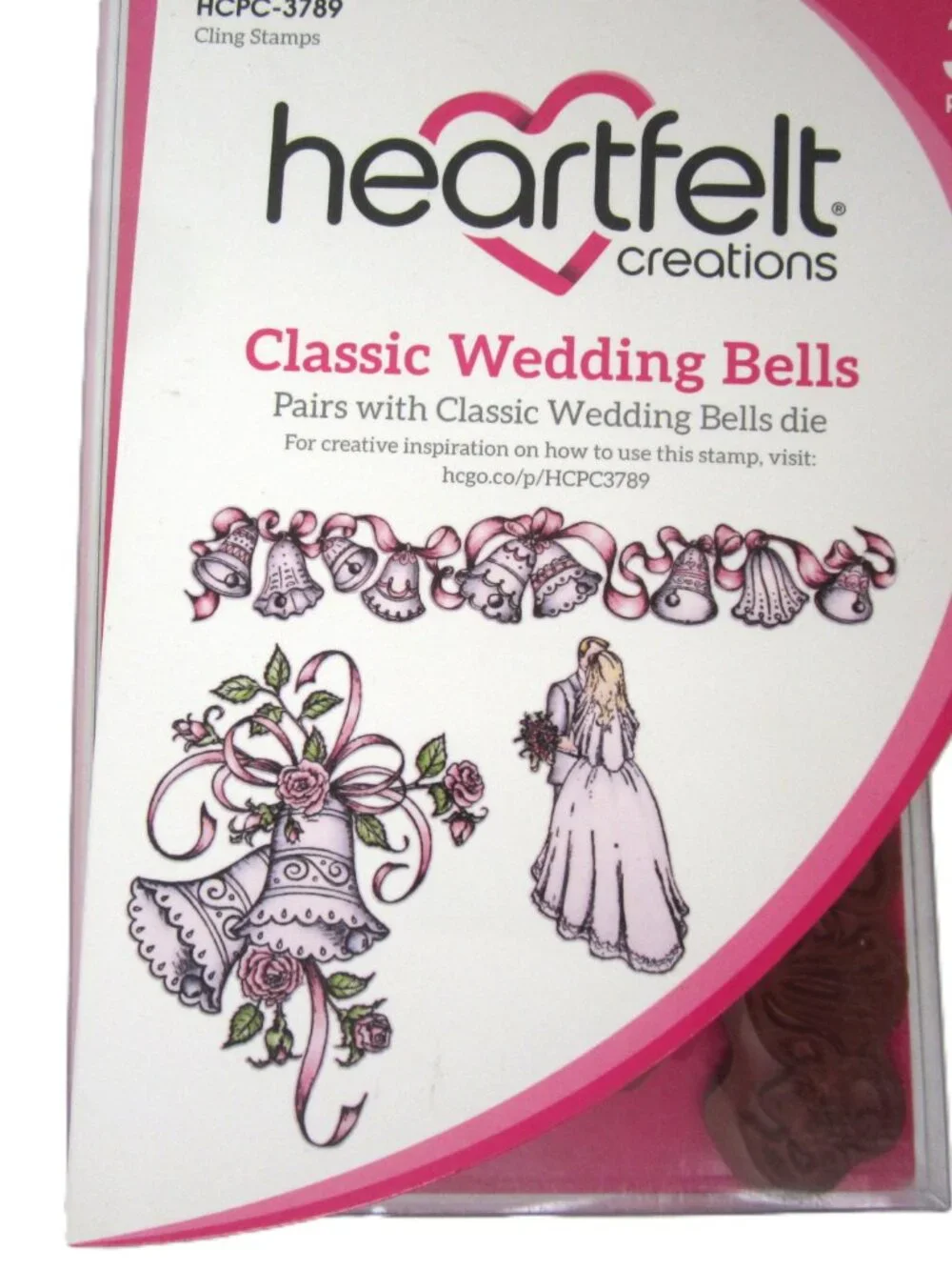 Heartfelt Creations New Classic Wedding Bells Craft Dies & Cling Stamps